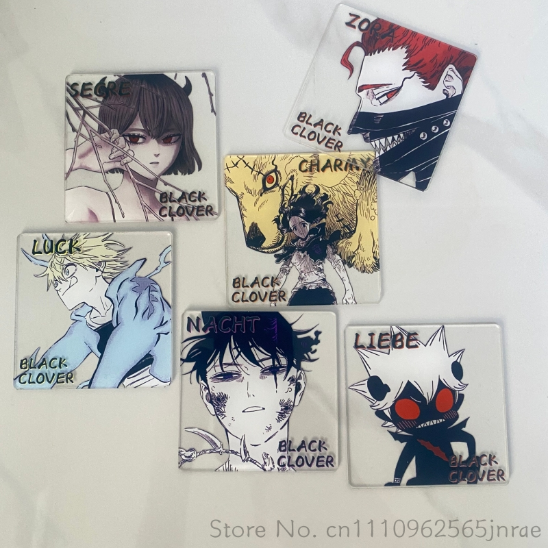 Office Furniture Used - Black Clover Anime Creative Acrylic Coaster