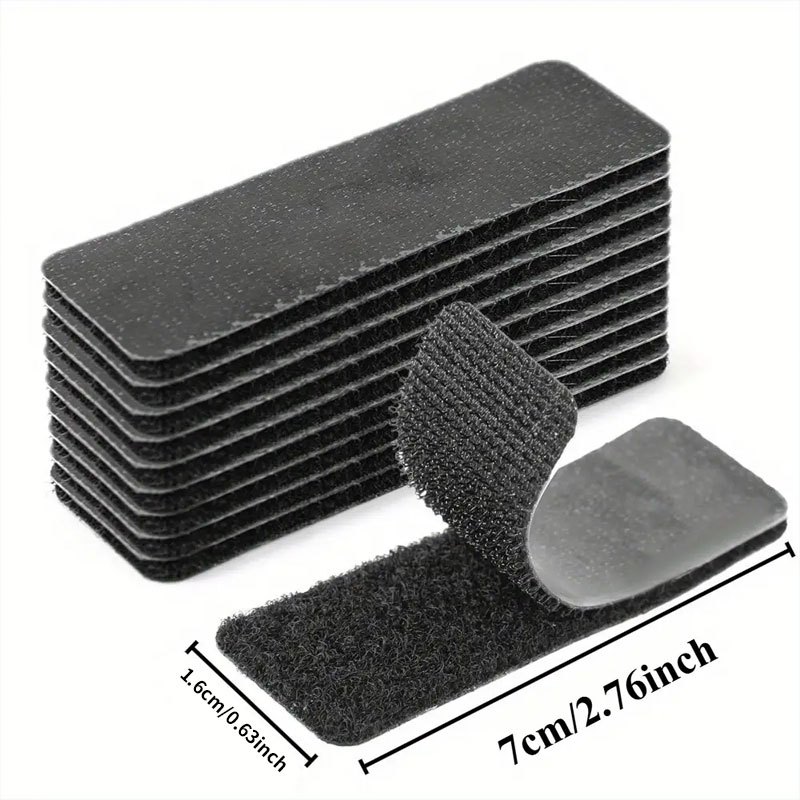 Office Furniture Removal - 50/100pcs Black Self-Adhesive Hook and Loop