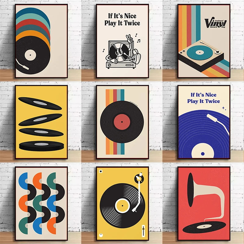 Mid Century Vinyl Record Canva - огляд і ціна Office Furniture Home