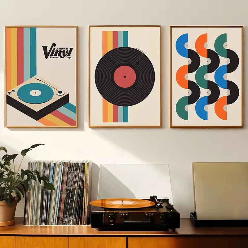 Mid Century Vinyl Record Canva - огляд і ціна Office Furniture Home