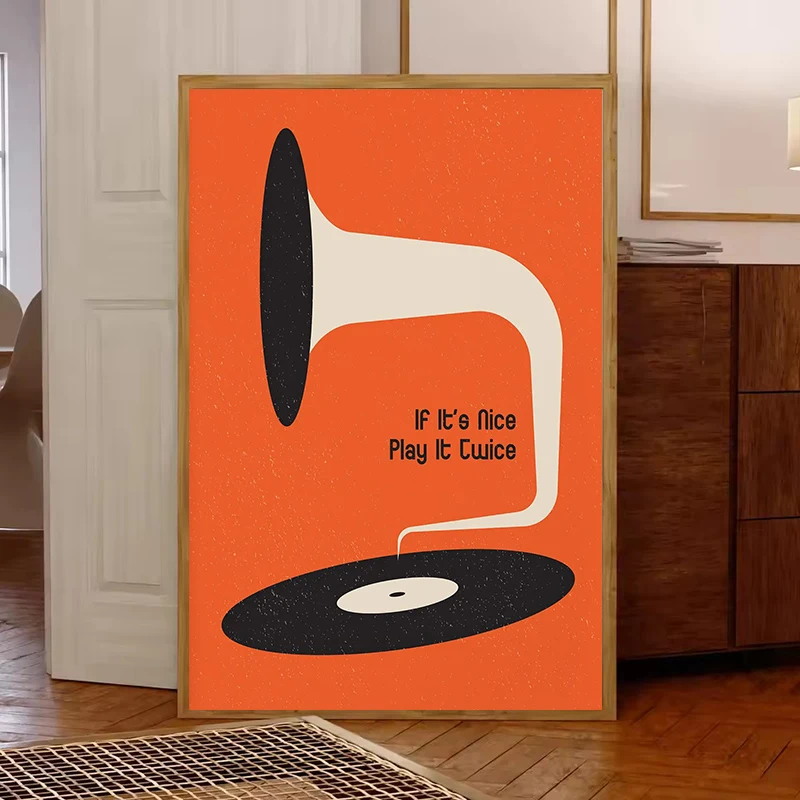 Mid Century Vinyl Record Canva - огляд і ціна Office Furniture Home