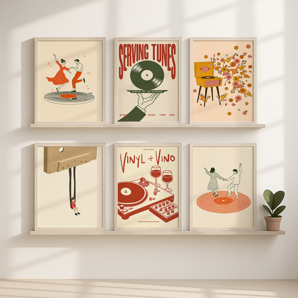 1pc Vintage Music Canvas Poste - огляд і ціна Office Furniture Used
