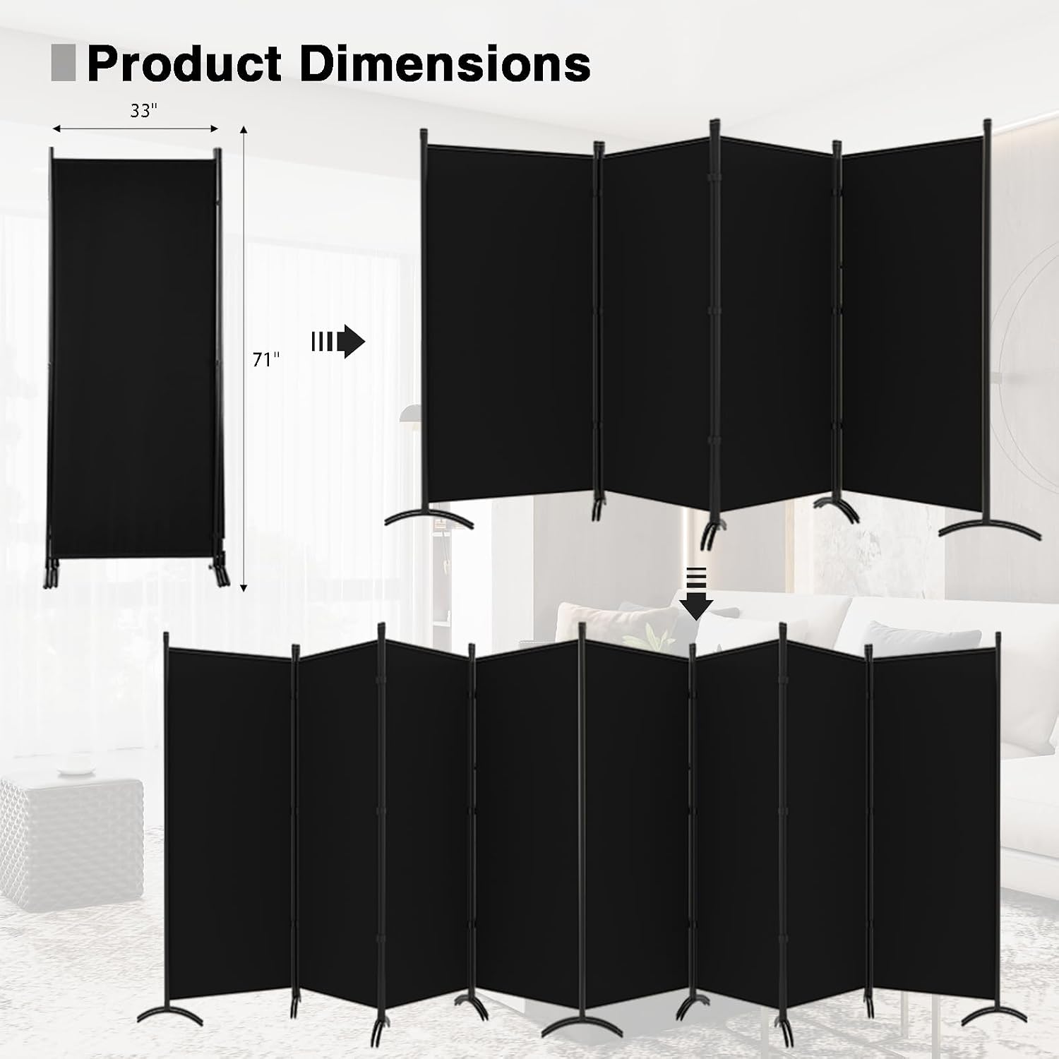 Room Divider-Folding Privacy S - огляд і ціна Partition Screen Divider