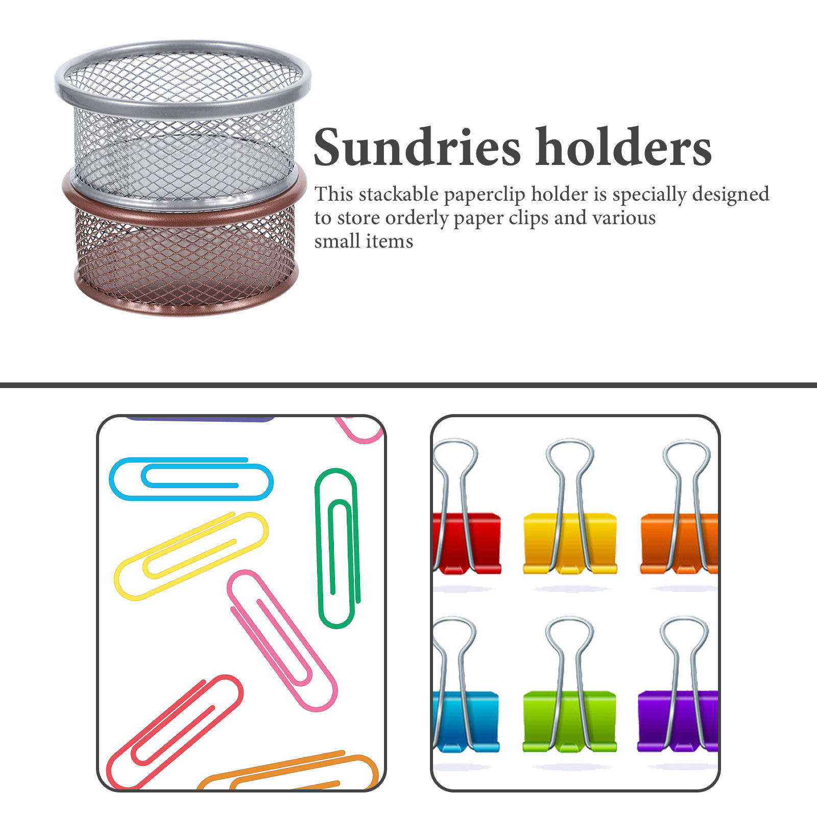 2Pcs Metal Paper Clip Holder M - огляд і ціна Paper Basket Mesh